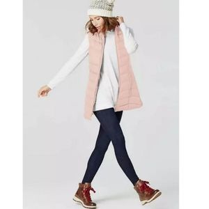 COPY - J. Jill Down Filled Puffer Quilted Vest Soft Pink Rosewater Plus Size 3X